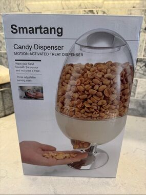 Smartang Motion-Activated Candy Dispenser in Clear and Silver
